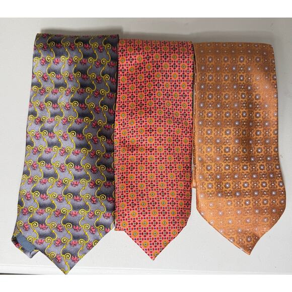Lot of 3 Men's Silk Ties - Picture 1 of 7